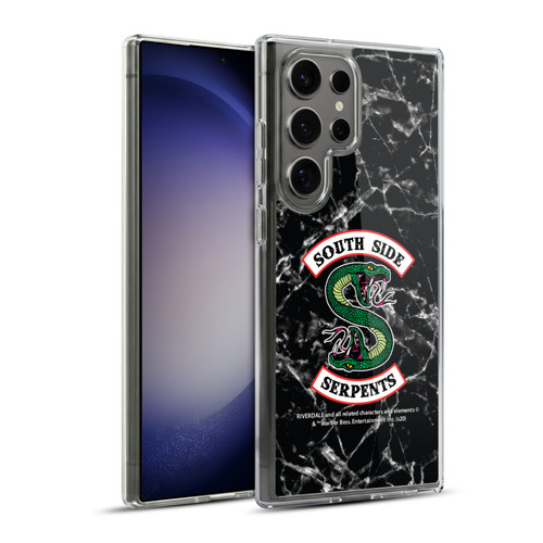Riverdale South Side Serpents Black And White Marble Logo Soft Gel Case for Samsung Galaxy S23 Ultra 5G & MagSafe