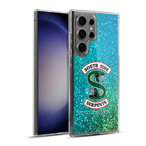 Riverdale South Side Serpents Glitter Print Logo Soft Gel Case for Samsung Galaxy S23 Ultra 5G & MagSafe