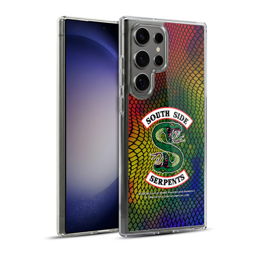 Riverdale South Side Serpents Snake Skin Print Logo Soft Gel Case for Samsung Galaxy S23 Ultra 5G & MagSafe