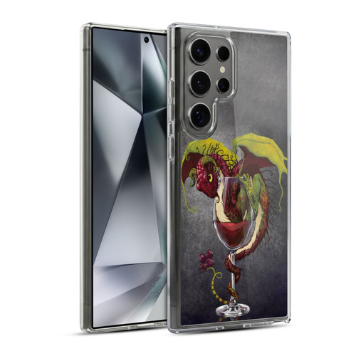 Stanley Morrison Dragons Red Wine Drink Soft Gel Case for Samsung Galaxy S24 Ultra 5G & MagSafe