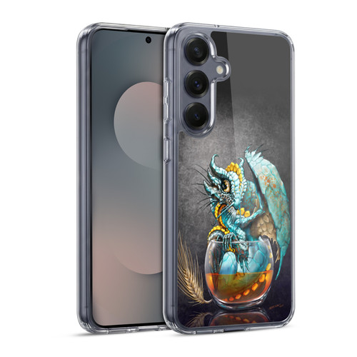 Stanley Morrison Dragons Aqua Ice Whiskey In Glass Soft Gel Case for Samsung Galaxy S25 & MagSafe