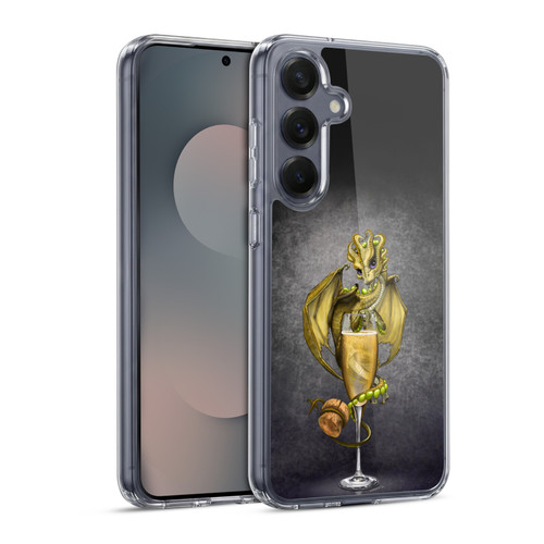 Stanley Morrison Dragons Gold Champagne Glass Soft Gel Case for Samsung Galaxy S25 & MagSafe