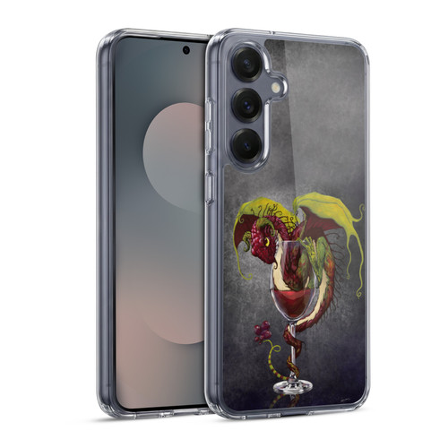 Stanley Morrison Dragons Red Wine Drink Soft Gel Case for Samsung Galaxy S25 & MagSafe