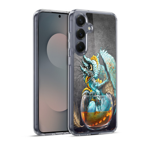 Stanley Morrison Dragons Aqua Ice Whiskey In Glass Soft Gel Case for Samsung Galaxy S25+ & MagSafe