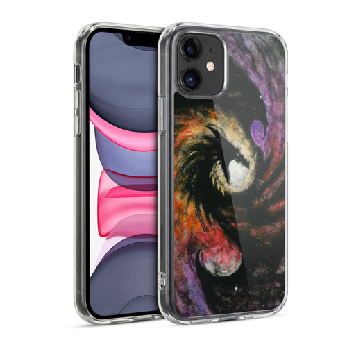 Stanley Morrison Dragons 3 Swirling Starry Galaxy Soft Gel Case for Apple iPhone 11