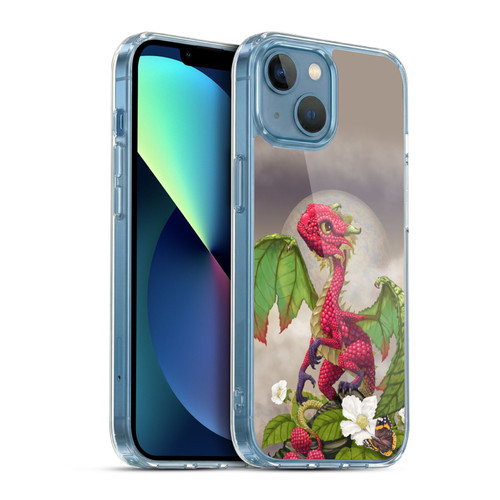Stanley Morrison Dragons 3 Raspberry Garden Soft Gel Case for Apple iPhone 13 Mini & MagSafe