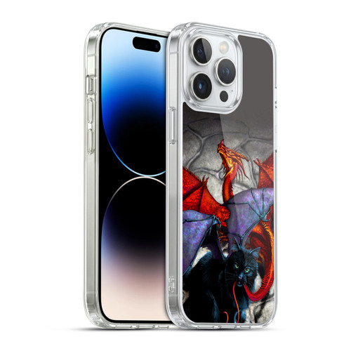 Stanley Morrison Dragons 3 Bat Winged Cat Vs Red Soft Gel Case for Apple iPhone 14 Pro Max & MagSafe