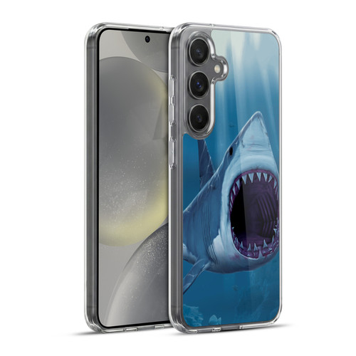Vincent Hie Underwater Shark Bite Soft Gel Case for Samsung Galaxy S24+ 5G & MagSafe