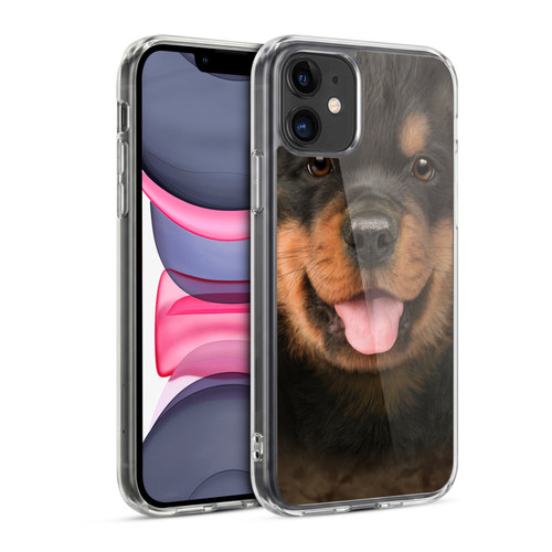Vincent Hie Big Face Puppies Rottweiler Soft Gel Case for Apple iPhone 11