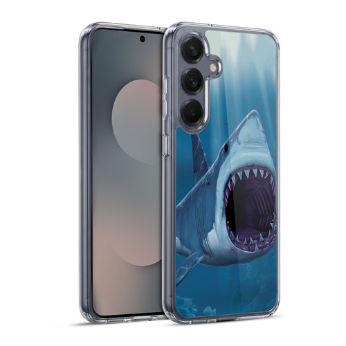 Vincent Hie Underwater Shark Bite Soft Gel Case for Samsung Galaxy S25+ & MagSafe
