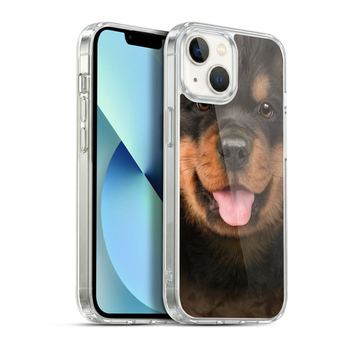 Vincent Hie Big Face Puppies Rottweiler Soft Gel Case for Apple iPhone 13