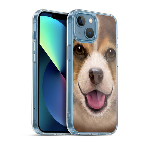 Vincent Hie Big Face Puppies Beagle Soft Gel Case for Apple iPhone 13 Mini & MagSafe