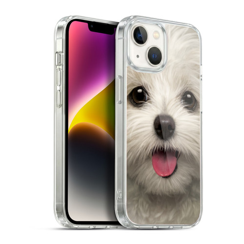 Vincent Hie Big Face Puppies Maltese Soft Gel Case for Apple iPhone 14
