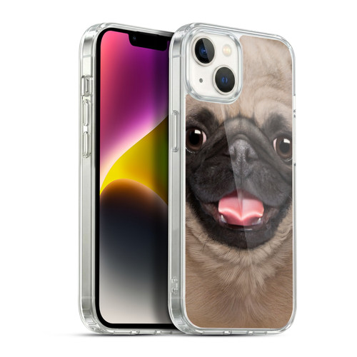 Vincent Hie Big Face Puppies Pug Soft Gel Case for Apple iPhone 14 Plus & MagSafe