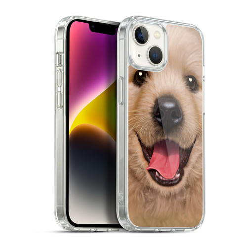Vincent Hie Big Face Puppies Retriever Soft Gel Case for Apple iPhone 14 Plus & MagSafe