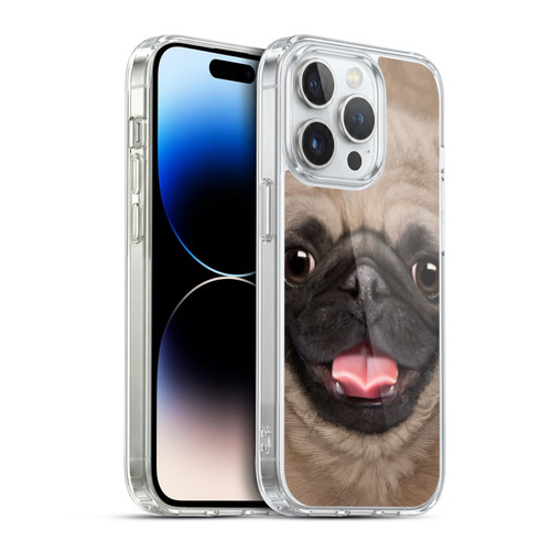 Vincent Hie Big Face Puppies Pug Soft Gel Case for Apple iPhone 14 Pro & MagSafe