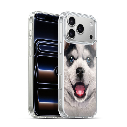 Vincent Hie Big Face Puppies Husky Soft Gel Case for Apple iPhone 17 Pro Max