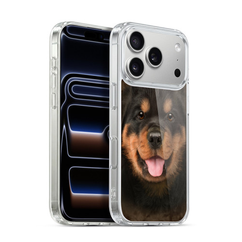 Vincent Hie Big Face Puppies Rottweiler Soft Gel Case for Apple iPhone 17 Pro