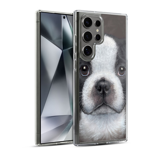 Vincent Hie Big Face Puppies French Bulldog Soft Gel Case for Samsung Galaxy S24 Ultra 5G & MagSafe