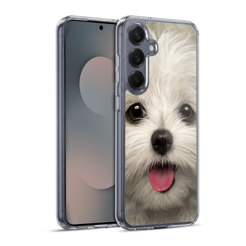 Vincent Hie Big Face Puppies Maltese Soft Gel Case for Samsung Galaxy S25+ & MagSafe