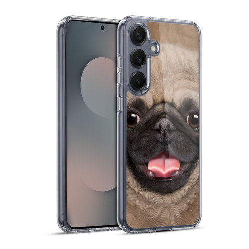 Vincent Hie Big Face Puppies Pug Soft Gel Case for Samsung Galaxy S25+ & MagSafe