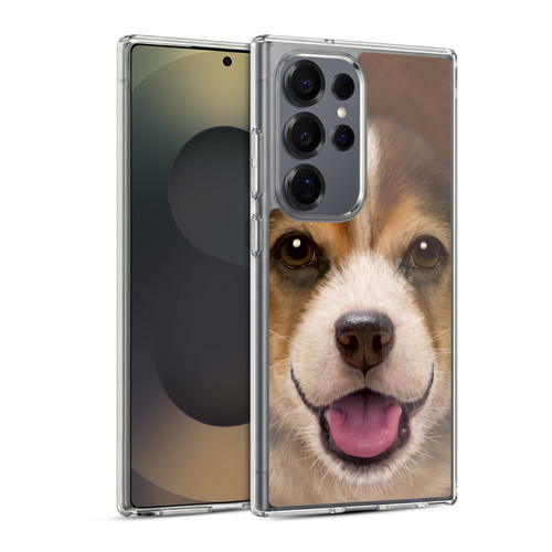 Vincent Hie Big Face Puppies Beagle Soft Gel Case for Samsung Galaxy S25 Ultra & MagSafe