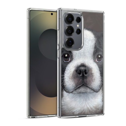 Vincent Hie Big Face Puppies French Bulldog Soft Gel Case for Samsung Galaxy S25 Ultra & MagSafe