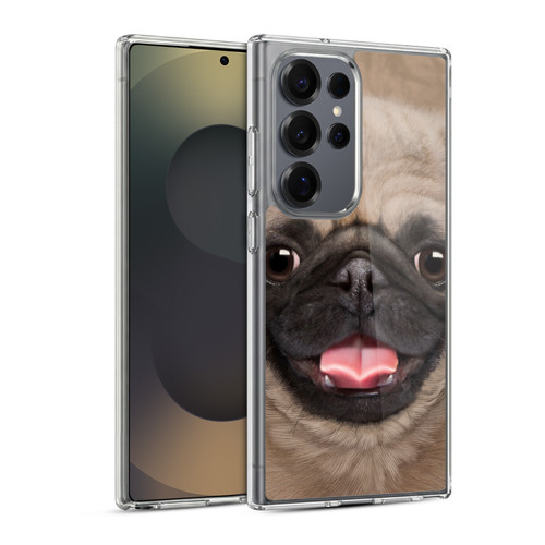 Vincent Hie Big Face Puppies Pug Soft Gel Case for Samsung Galaxy S25 Ultra & MagSafe