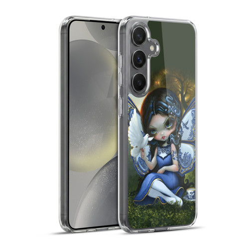 Strangeling Fairy Art Blue Willow Wings Soft Gel Case for Samsung Galaxy S24+ 5G & MagSafe