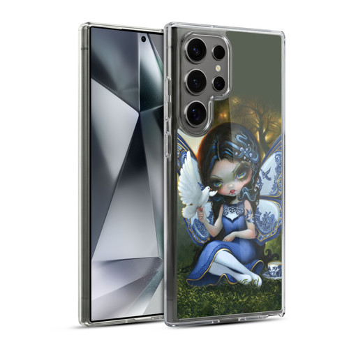Strangeling Fairy Art Blue Willow Wings Soft Gel Case for Samsung Galaxy S24 Ultra 5G & MagSafe
