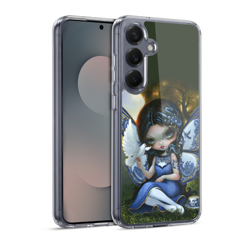 Strangeling Fairy Art Blue Willow Wings Soft Gel Case for Samsung Galaxy S25 & MagSafe