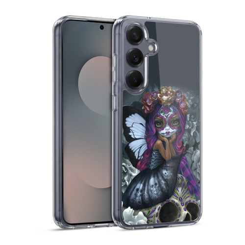 Strangeling Fairy Art Day of Dead Skull Soft Gel Case for Samsung Galaxy S25 & MagSafe