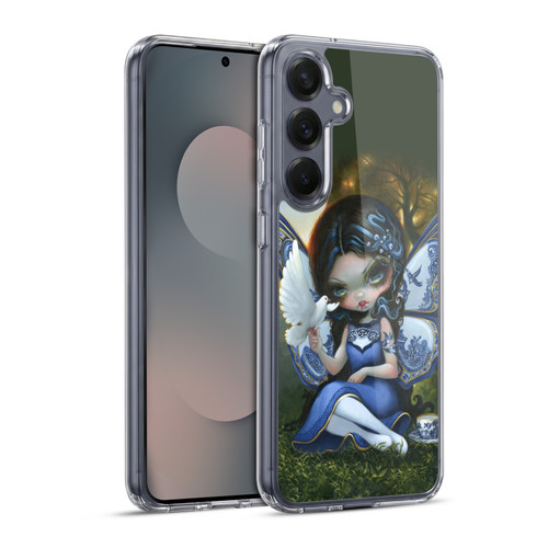 Strangeling Fairy Art Blue Willow Wings Soft Gel Case for Samsung Galaxy S25+ & MagSafe