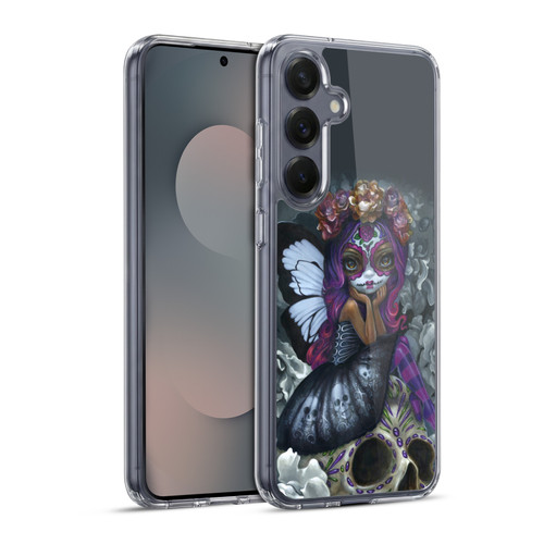 Strangeling Fairy Art Day of Dead Skull Soft Gel Case for Samsung Galaxy S25+ & MagSafe