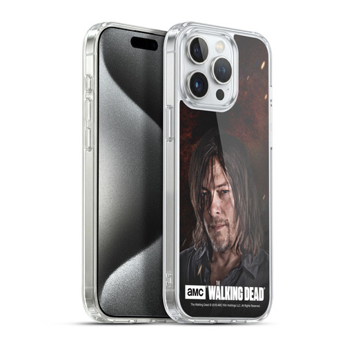 AMC The Walking Dead Season 8 Portraits Daryl Soft Gel Case for Apple iPhone 15 Pro Max & MagSafe