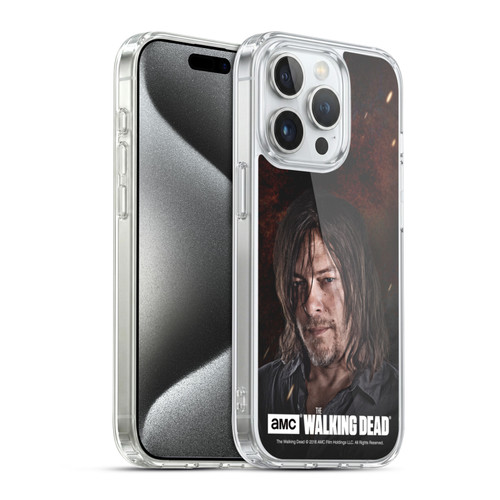 AMC The Walking Dead Season 8 Portraits Daryl Soft Gel Case for Apple iPhone 15 Pro & MagSafe