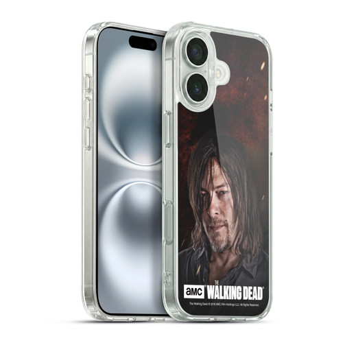 AMC The Walking Dead Season 8 Portraits Daryl Soft Gel Case for Apple iPhone 16 Plus & MagSafe