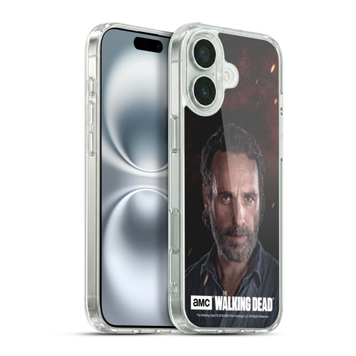 AMC The Walking Dead Season 8 Portraits Rick Soft Gel Case for Apple iPhone 16 Plus & MagSafe
