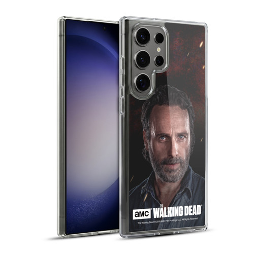 AMC The Walking Dead Season 8 Portraits Rick Soft Gel Case for Samsung Galaxy S23 Ultra 5G & MagSafe