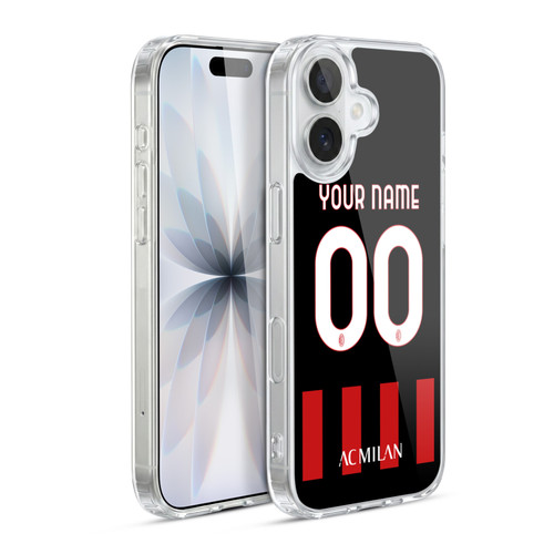 Custom Customised Personalised AC Milan 2022/23 Kit Home Soft Gel Case for Apple iPhone 17