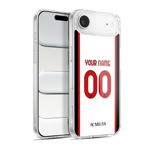 Custom Customised Personalised AC Milan 2022/23 Kit Away Soft Gel Case for Apple iPhone 17 Air