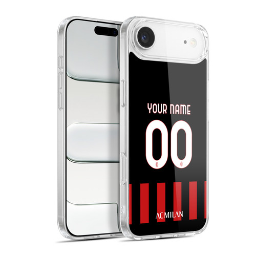 Custom Customised Personalised AC Milan 2022/23 Kit Home Soft Gel Case for Apple iPhone 17 Air