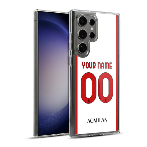 Custom Customised Personalised AC Milan 2022/23 Kit Away Soft Gel Case for Samsung Galaxy S23 Ultra 5G & MagSafe