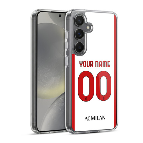 Custom Customised Personalised AC Milan 2022/23 Kit Away Soft Gel Case for Samsung Galaxy S24 5G & MagSafe