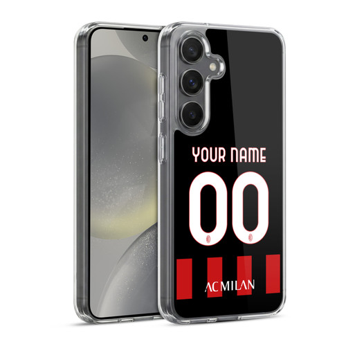 Custom Customised Personalised AC Milan 2022/23 Kit Home Soft Gel Case for Samsung Galaxy S24 5G & MagSafe