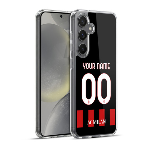 Custom Customised Personalised AC Milan 2022/23 Kit Home Soft Gel Case for Samsung Galaxy S24+ 5G & MagSafe