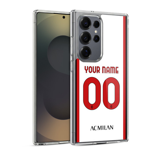 Custom Customised Personalised AC Milan 2022/23 Kit Away Soft Gel Case for Samsung Galaxy S25 Ultra & MagSafe
