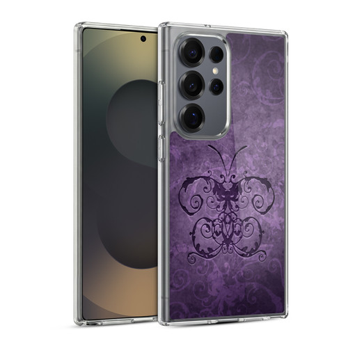 Brigid Ashwood Vintage Romance 2 Purple Butterfly Soft Gel Case for Samsung Galaxy S25 Ultra & MagSafe