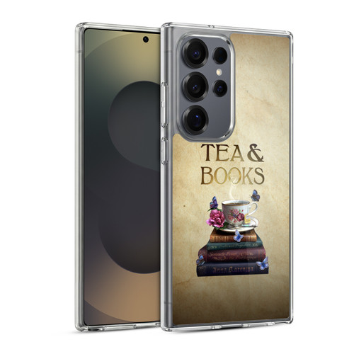 Brigid Ashwood Vintage Romance 2 Tea And Books Soft Gel Case for Samsung Galaxy S25 Ultra & MagSafe