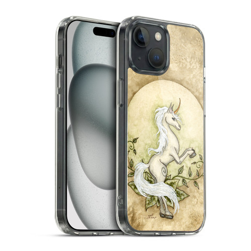 Amy Brown Mythical Unicorn Earth Soft Gel Case for Apple iPhone 15 & MagSafe